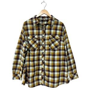 Duluth Trading Women’s Flannel Plaid Shirt Top Crosscut Wicking Roll Tab 2X